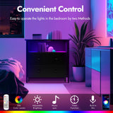 Tykacna 27 Inch Wide Night Stand, Large Wooden Night Stand with 2 Drawer, LED Nightstand with Charging Station and Adjustable Drawer, Bedside Table for Living Room/Bedroom/Study/Office, Black. Tykacna