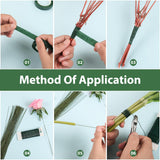 NESCCI Floral Arrangement Kit with Green Floral Tape and Wire,26 Gauge Floral Stem Wire,22 Gauge Floral Wire,Boutonniere Pin for Bouquet Stem Wrap Florist. NESCCI