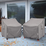 BOLTLINK Patio Chair Covers Waterproof, Heavy Duty Outdoor Furniture Covers Fits up to 36W x 37D x 36H inches -2 Pack BOLTLINK