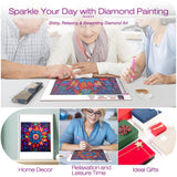DIADAY 5D Diamond Painting Kits Mandala Diamond Art Kits for Adults Beginners, Full Drill Round Gem Dots Art DIY Craft Home Wall Decor Gift 12 x 12 Inches DIADAY
