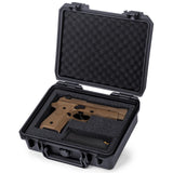 MewVeer Pistol Case for Handgun, Hard Gun Cases, TSA-Approved Waterproof & Shockproof Travel Pistols Box with Pre-Diced Foam for 9mm Gun and Accessories MewVeer