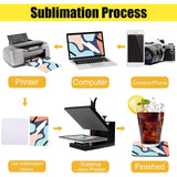 Cunhill 35 Pieces Sublimation Blanks Coasters, 3.54 x 3.54 Inch Square Blank Cup Mat Rubber Coasters Blank Cup Coaster for Sublimation Transfer Heat Press Printing DIY Crafts Cunhill