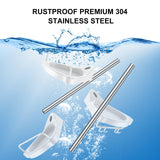 HAMITOR Corner Shower Caddy Tension Pole: Adjustable Stainless Steel Shower Organizer with 4 Tier Shelf for Bathroom Bathtub Tub Shampoo - Floor Standing Rack Bath Storage Holder with Rust Proof Rods HAMITOR