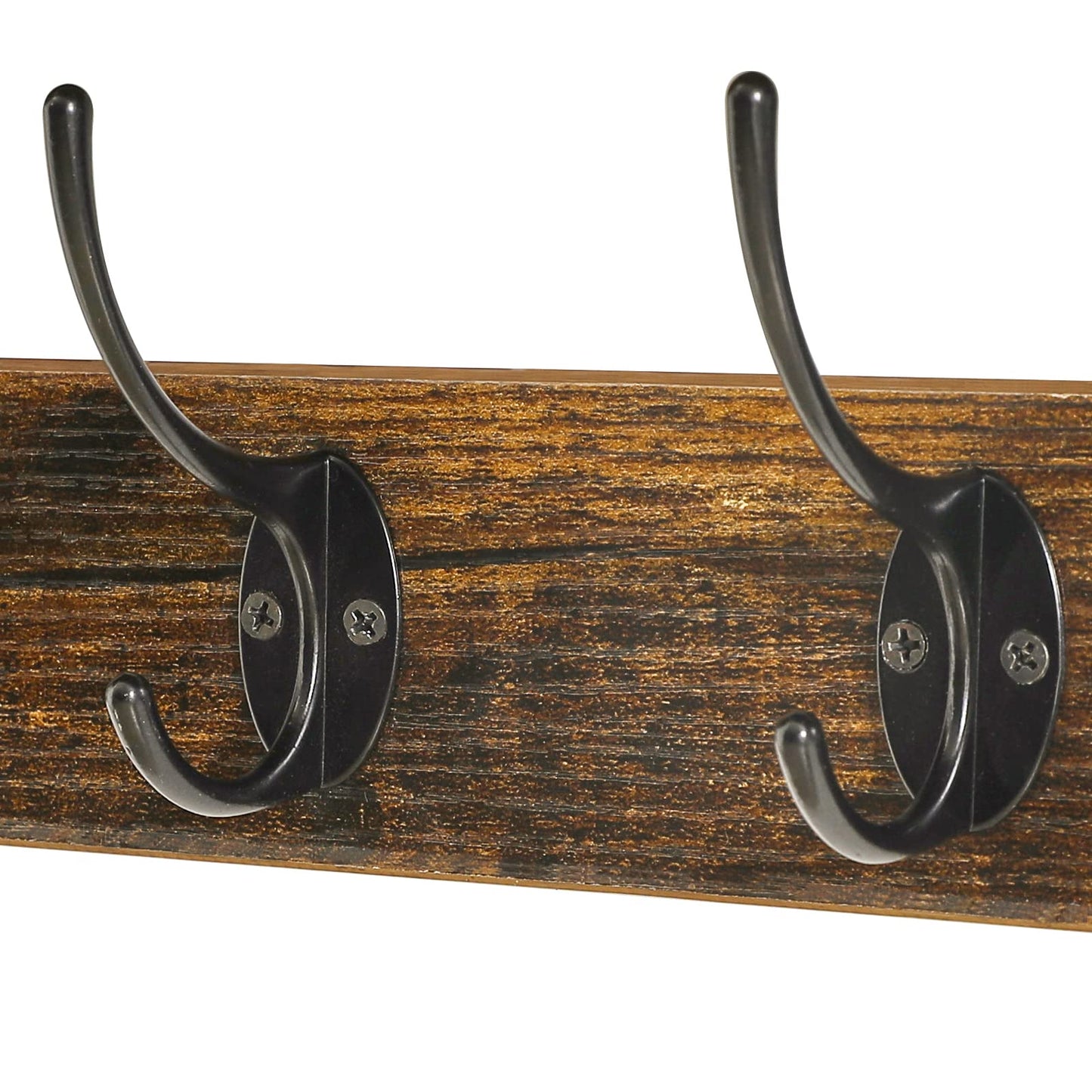 YMYNY Coat Rack Shelf Wall Mounted, Coat Hooks Set of 2, Entryway Coat Hanger with 8 Hooks, 31.5" Wall Floating Shelf with Hat Rack, for Kitchen, Bedroom, Bathroom, Rustic Brown UHWS001H-2 - WoodArtSupply