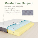 PicWooki Twin Mattress, 6 Inch Memory Foam Twin Size Mattress in a Box with Washable Removable Cover, Soft and Comfortable, Pressure Relief, Medium Firmness PicWooki