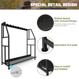 Gun Racks,Wooden Indoor Rifle Racks,Floor Standing Shotgun Rack Indoor, Gun Display Rack Storage Holder for Home or Garage Gun Storage Black - Holds up to 10 Long Guns Shinoske