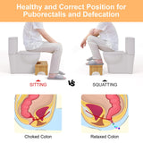 Uaniar Bamboo Toilet Stool, Wooden Squatting Potty Stool for Adults, 7 Inch Toilet Stool Squat Adult, Non-Slip Wood Poop Stool for Bathroom, Portable Toilet Foot Pooping Stool, Poop Stool for Kids Uaniar