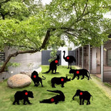 8 Animal Waterproof Targets, 12 * 16 inches, Different Black Animal Targets for Backyard, Field and Range use. Comes with Fiberglass mounting Posts. ZJWZYF