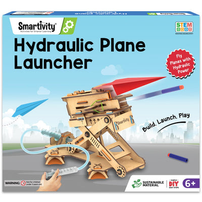 Smartivity 2in1 Hydraulic Airplanes & Darts Launcher STEM Toy for Kids Ages 6-14 Years I Cool Birthday Gifts for Boys & Girls | DIY Science STEM Kit for 6, 8,10,12,14 Years I Engineering Game