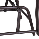 Outsunny Outdoor Glider Chairs with Coffee Table, Patio 2-Seat Rocking Chair Swing Loveseat with Breathable Sling for Backyard, Garden, and Porch, Gray Outsunny