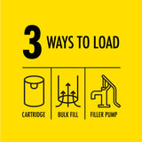 LUMAX LX-1152 Black Heavy Duty Deluxe Pistol Grease Gun with 18" Flex Hose, Handy 3-Way Loading - Fill with Standard Cartridge, Suction or Bulk Fill. Convenient One-Hand Operation for Easy Greasing. LUMAX