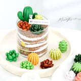 MGLIFEUL 10Pcs Succulent Cactus Plant Flower Silicone Resin Candle Soap Mold for Scented Candles Resin Soap Making Molds 3D Silicone Shapes Moldes De Silicona para Velas Artesanales De Silicona MGLIFEUL