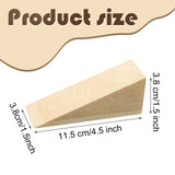 6 Pcs Wooden Door Stopper Wedge Non Slip Firefighter Wood Door Stopper Wedge for Most Surfaces Solid Block Amyhill