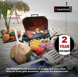 ROMANTICIST 4pc Heavy Duty Grill Accessories for Top Chef - Professional Grill Tools Set & Basic BBQ Tools for Backyard Restaurant Outdoor Kitchen - Deluxe Grill Gift for Dad on Father’s Day Birthday ROMANTICIST