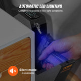 VEVOR Mounted Gun Safe for Pistols, Biometric Gun Safe with Three Quick Access Ways of Fingerprints, Passwords and Keys, Handgun Safe for 1 Pistol for Home, Bedside, Nightstand, Wall VEVOR