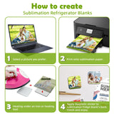 Qualsen Sublimation Blanks Fridge Magnet for Home Kitchen Refrigerator Magnets Sublimation Magnets Fridge Magnets DIY Decorative Magnets, with 30 Pcs Sublimation Printing Square Blank (1.97x1.97 inch) Qualsen