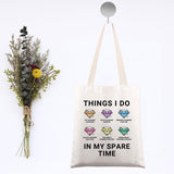 G2TUP Diamond Painting Tote Bag Diamond Art Gift Things i Do In My Spare Time Diamond Art Painting Shoulder Bag (Things i Do Diamond) G2TUP