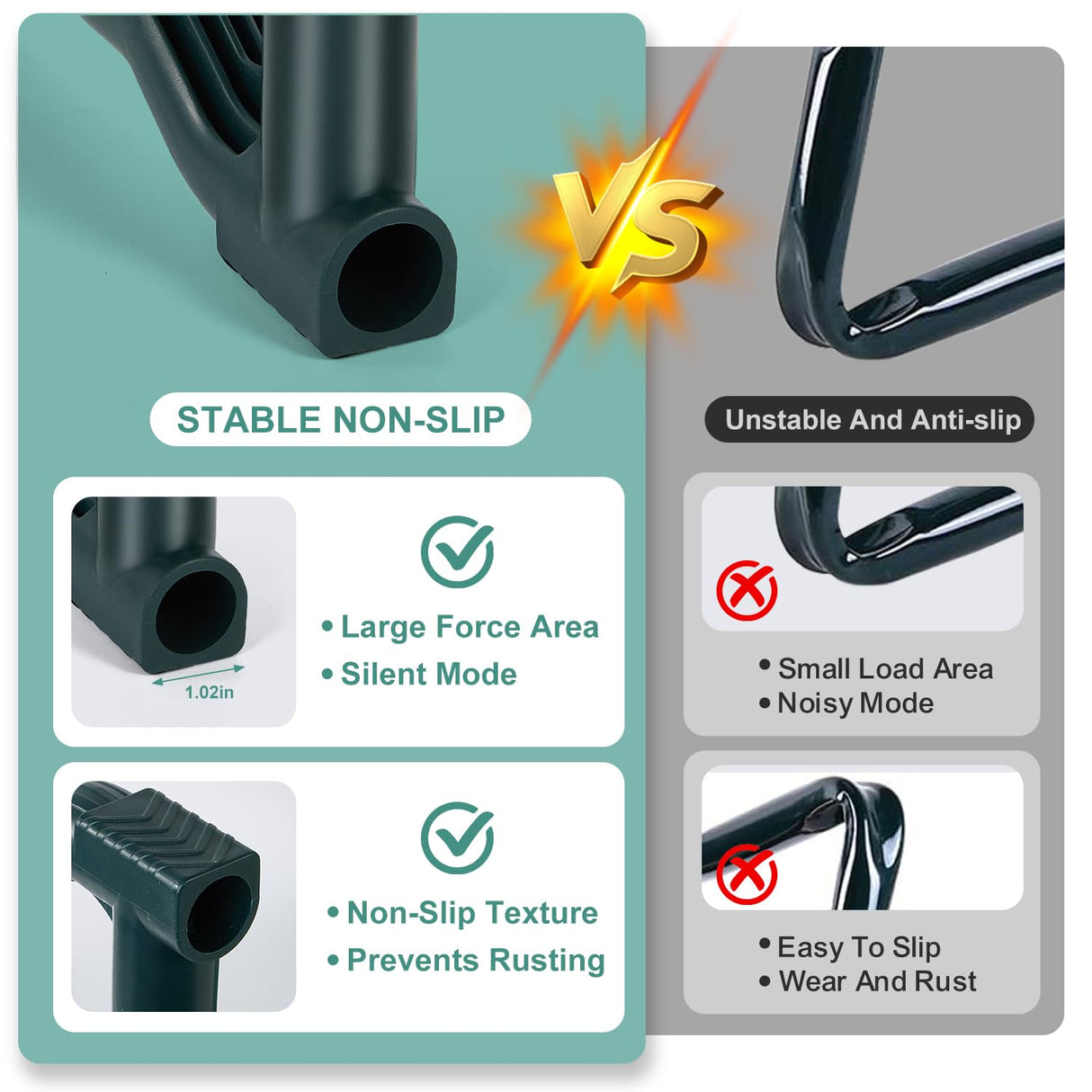 Koutop Garden Kneeler and Seat, 2-in-1 Garden Stool with 10" Wide Soft Knee Pads, Heavy-Duty Foldable Gardening Bench Chair with 2 Tool Pouches, Gardening Gifts for Women Men Seniors Mom Koutop