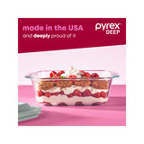 Pyrex Deep 3-Pack Glass Baking Dish Set (9"x13", 7"x11", 8"x8") With BPA-Free Lids, Rectangular Glass Bakeware, Dishwasher, Microwave, Freezer & Pre-Heated Oven Safe Pyrex