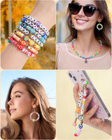 BestNow Clay Beads Bracelet Making Kit 5000 Pcs Friendship Bracelet Kits Flat Beads for Jewelry Making Polymer Heishi Beads Set for Bracelet Necklace DIY Crafts Gift for Girls Ages 6-12 BestNow