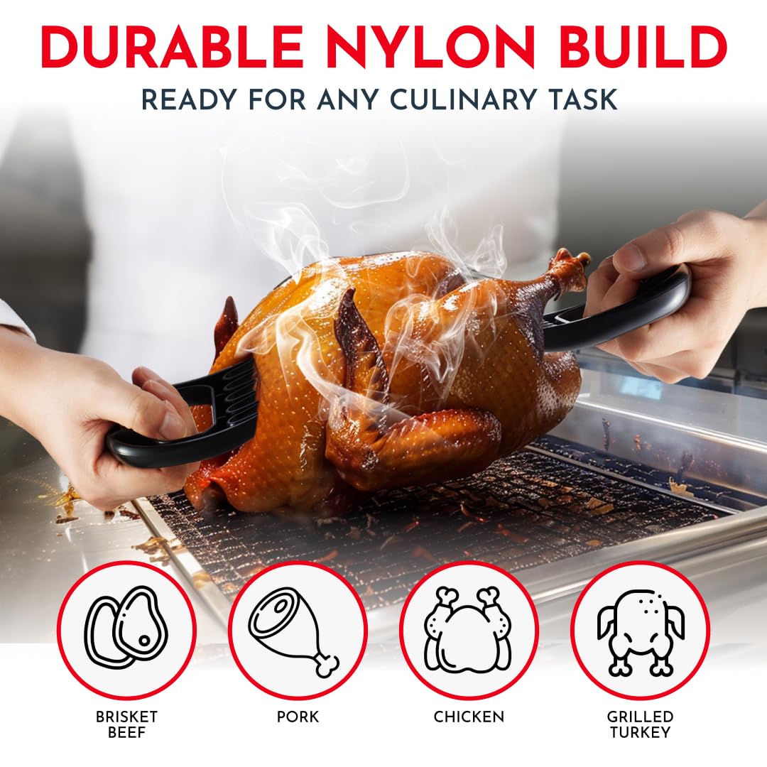 Culinary Couture Black Meat Shredder Claws - Bear Claws for Shredding Meat - Claws for Pulled Pork, Chicken Shredder Tool - Perfect for BBQ Gifts Culinary Couture