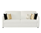 VanAcc Modern Sofa, 3 Seater Sofa with Curved Armrest, Extra Deep Sofa with Bridgewater Style, Comfy Sofa Couch for Living Room, Boucle White Couch VanAcc