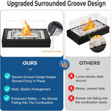 Metal Rectangle Table Top Firepit - Smores Maker Kit with 4 Roasting Sticks Indoor Tabletop Fire Pit & Outdoor Table Fireplaces, Gift for Father's Day | Modern Home Décor, Housewarming & Birthday Gift EAST FLAME