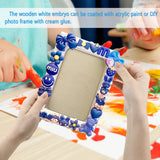 Vmiapxo 10 Pack Unfinished Wooden Picture Frames for 4" x 6" Photos, Standing Postcard Picture Frame Set DIY Keepsake Kit Decoratable Coards for Halloween Thanksgiving Christmas Wedding Birthday Vmiapxo