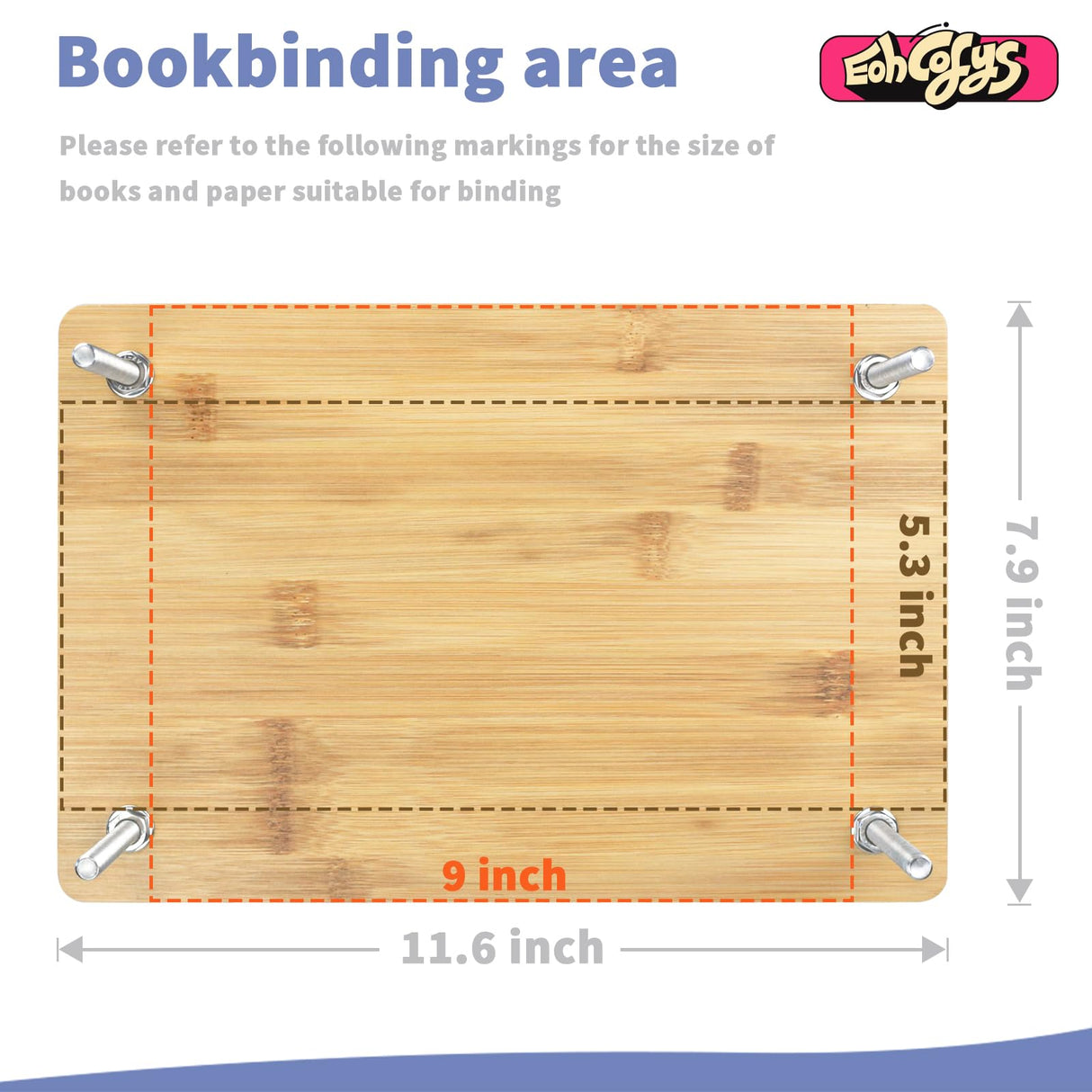 Eohcofys Book Binding Kits, Book Press Binding Materials Tools Bookbinding Kit for Beginners 11.6 x 7.9 Inch Eohcofys