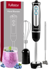 Immersion Blender Set, Hand Blender Electric, Immersion Blender Handheld, 9-Speed, 500W Handheld Blender - Hand Blenders Immersion, Hand Mixer Electric Blenders, Smoothie Blender (3-in-1, Black) fullstar