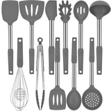 Silicone Kitchen Cooking Utensils Set with Stainless Steel Handle, Spatula Set Utensil Set, Cooking Utensil Set,Kitchen Tools Gadgets for Nonstick Cookware BECBOLDF