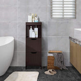 Yaheetech Espresso Wooden Multi-Functional Bathroom Storage Cabinet with Drawers and Adjustable Shelves Yaheetech