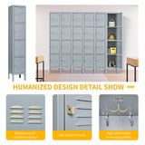 Reegangfa 4 Doors Metal Locker Locking Storage Lockers for Employees, 66" H Home Office Gym Cabinet Steel Wardrobe, for Office Home School Staff Assembly Required Reegangfa