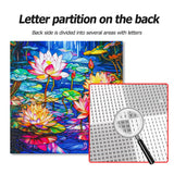 Bgraamiens Puzzle-Stained Glass Waterlily-1000 Pieces Stained Glass Puzzle for Adults, Stained Glass Art Puzzle with Flowers, Impossible Puzzle Color Challenge Puzzle for Adults Bgraamiens