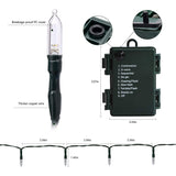 LOENDE 18ft 50 LED Battery Operated Christmas Lights, 8 Modes with Timer - Waterproof for Indoor & Outdoor Decor LOENDE