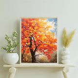 XTXGERL Paint by Number for Adults, Maple Tree Fall Foliage, Oil Painting for Beginner Students, DIY Acrylic Painting Kit for Room Decor Gift for Birthday Festival 16x20 Inch XTXGERL