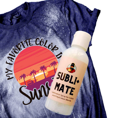 Subli+ Mate Sublimation Spray for Cotton and Polyester-3 oz Concentrate makes 16oz- Brighter and More Vibrant Colors. Polycrylic-Free.Made in USA