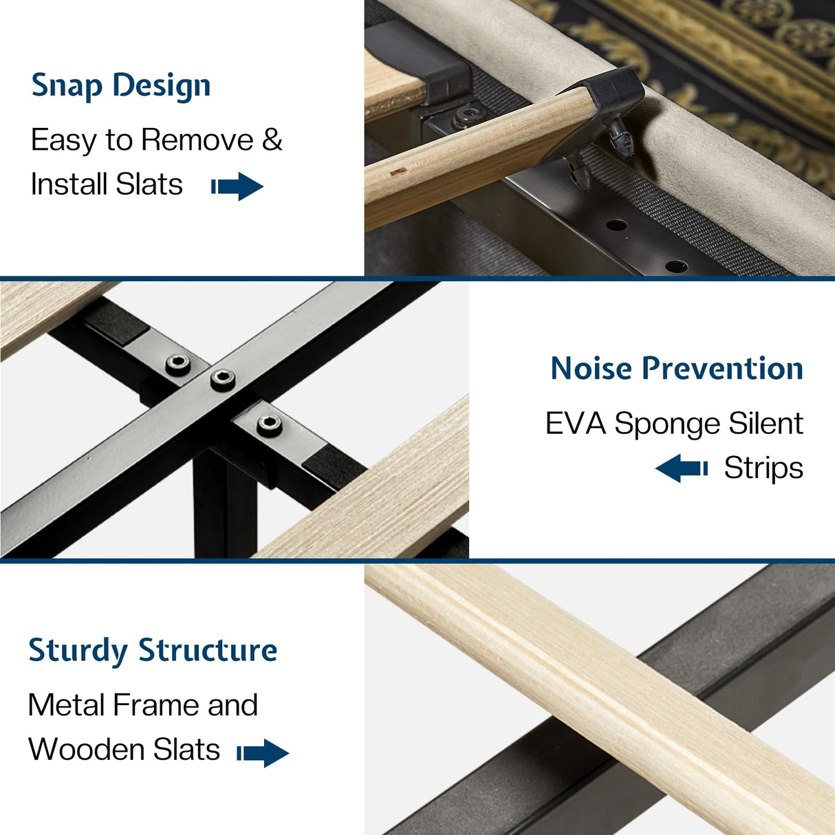 Jocisland King Size Bed Frame with Lift Storage Bed Linen Platform Bed with Wingback Headboard/Hydraulic Storage/No Box Spring Needed/Wood Slats Support/Khaki Jocisland