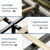 Jocisland King Size Bed Frame with Lift Storage Bed Linen Platform Bed with Wingback Headboard/Hydraulic Storage/No Box Spring Needed/Wood Slats Support/Khaki Jocisland