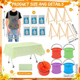 Gersoniel 6 Sets Fall Paint by Numbers Kit for Adults, 16x12 Inch Fall Forest Autumn Landscape Paint by Number DIY Framed Canvas for Home Wall Thanksgiving Decor Gersoniel