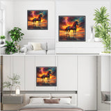 NEWENMO Paint by Numbers Kit for Adults, Horse Paint by Numbers on Canvas Unframed, Horse Paint by Numbers DIY Oil Painting Perfect for Beginner, Craft, Hobbies and Home Wall Decor 16x16 Inch NEWENMO