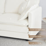 Tmsan 2 Piece Chenille Cloud Couches Set, Modern Deep Seat Loveseat and Single Sofa Chair Set Living Room Furniture Set for Bedroom Apartment Office Tmsan