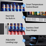 Kalamera 24 inch Beverage Refrigerator - 154 Cans Capacity Beverage Cooler- Fit Perfectly into 24" Space Built in Counter or Freestanding - for Soda, Water, Beer or Wine - For Kitchen, Bar or Office Kalamera