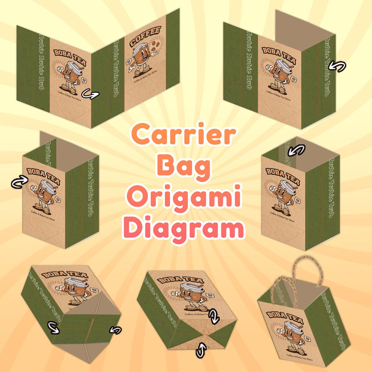 Trubic Miniature Cafe & Boba Tea Slime Making Kit for Girls Ages 8-12, 53PCS Mini Coffee & Bubble Tea Dessert Cup, DIY Pretend Play Food Set, Kitchen Toys, Birthday Party Gift for Kids 6 7 9 10 11 Trubic