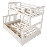 Harper & Bright Designs Twin Over Full Bunk Bed with Storage Drawers in White Harper & Bright Designs