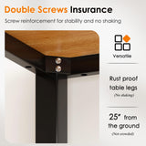 DlandHome 63 inches X-Large Computer Desk, Composite Wood Board, Decent and Steady Home Office Desk/Workstation/Table, BS1-160TB Teak and Black Legs, 1 Pack DlandHome