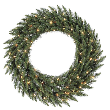 Vickerman Pre-lit Camdon Fir Artificial Wreath with 200 Warm White LED Lights, 48 Inch (A861049LED) Vickerman