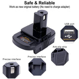 Battery Adapter with USB Port for Dewalt to Ryobi Battery&for Milwaukee to Ryobi Battery,Convert Dewalt 20V/Milwaukee 18V Battery to Ryobi 18V One+ Lithium-ion Battery(Only DM18RL Adapter) Gonocop