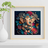 ajepon Elephant Diamond Painting Kits for Adults-Diamond Art Kits for Elephants, Hindu Elephant Gem Art Kits for Adults for Gift Home Wall Decor (14x14inch) ajepon