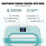 VEVOR Heat Press Machine - 12" x 10" Portable Heat Press - Heat Transfer Machine with Precise Temp Control and Auto-Off Dual-Tube Even Heating - Sublimation Machine for T-Shirts/Bags(Green+White) VEVOR